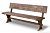 Скамья №10 160х55х45 см массив сосны старение, палисандр, ИРБ